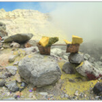 Miejsce wydobywania siarki, Kavah Ijen